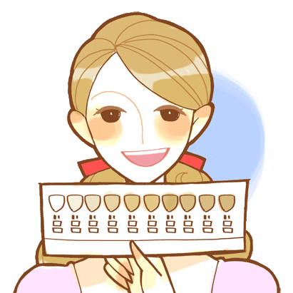 ホワイトニングの色チェック