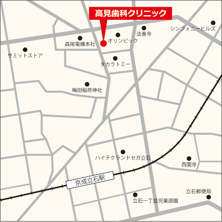 葛飾区立石 高見歯科クリニックの地図